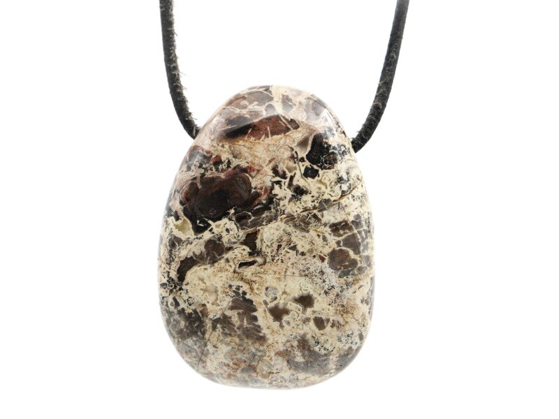 Brecciated Jasper - Drilled stone pendant