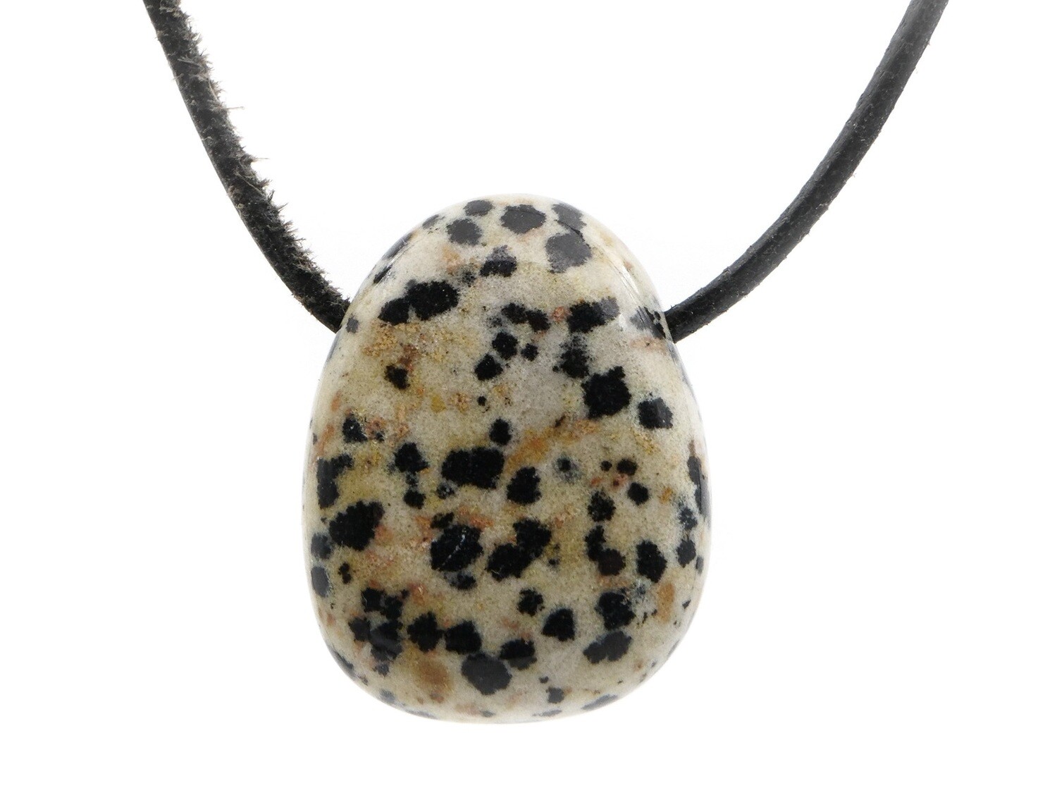 Dalmatian Jasper (Aplite or Porphyrite) - Drilled stone pendant