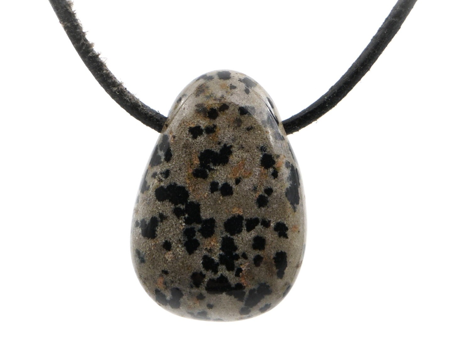 Dalmatian Jasper (Aplite or Porphyrite) - Drilled stone pendant
