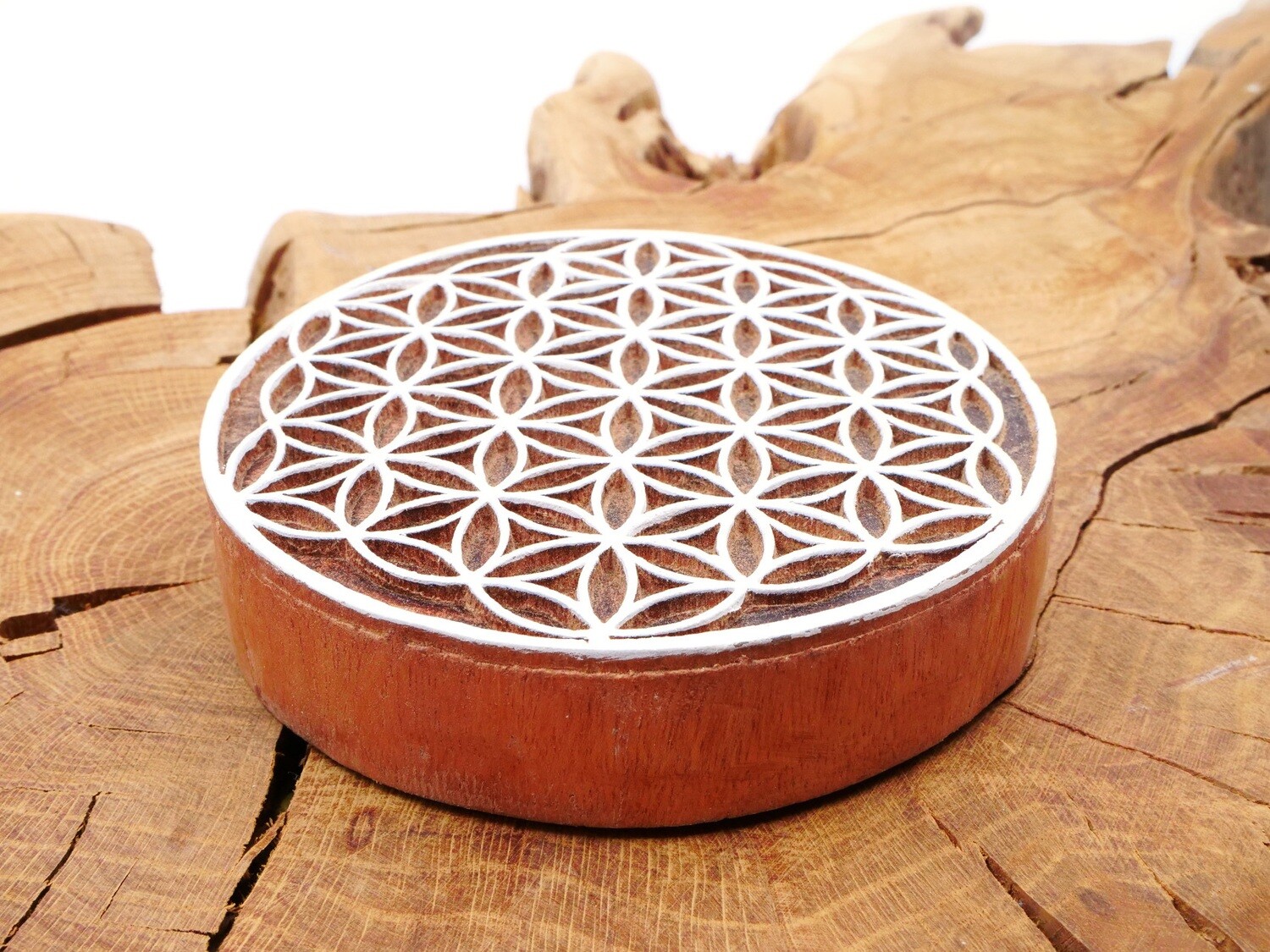 Wooden Stamp Flower of Life Pattern - 13 cm Diameter