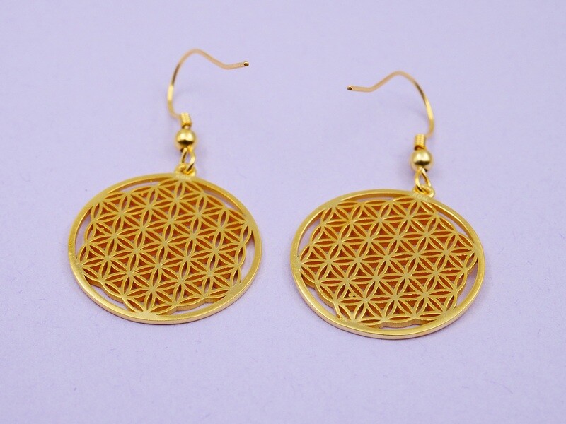 Boucles d&#39;oreilles Fleur de Vie - Argent 925