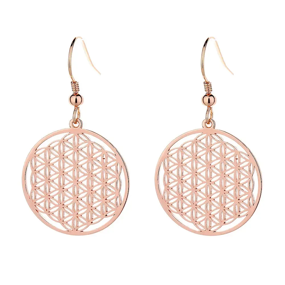 Boucles d&#39;oreilles Fleur de Vie - Argent 925