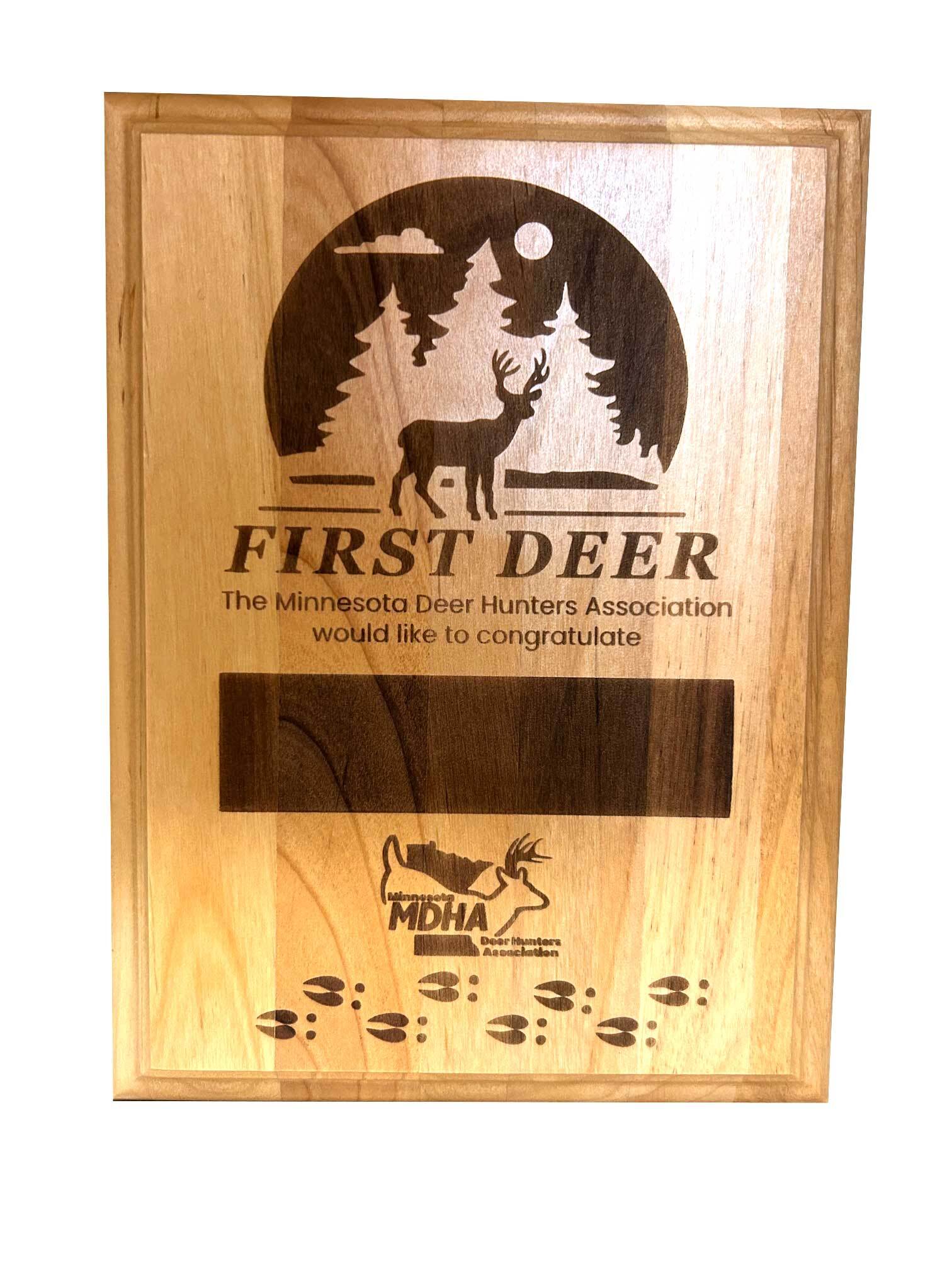 MDHA First Deer Plaque w/ Name Plate