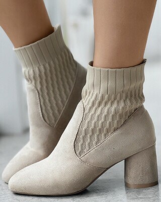 Square Toe Chunky Ankle Boots
