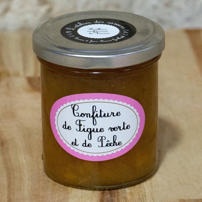 Confiture de figue verte et de pêche