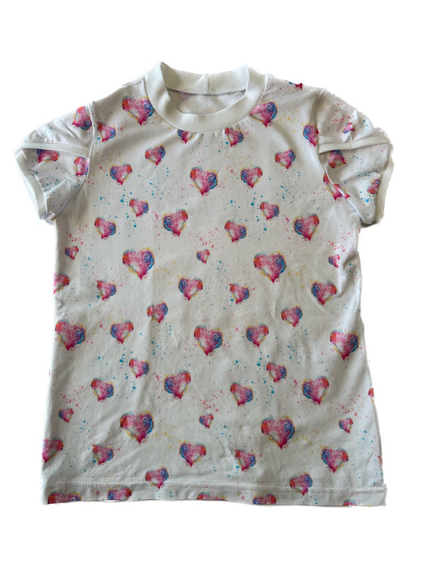 Shirt watercolour-hearts