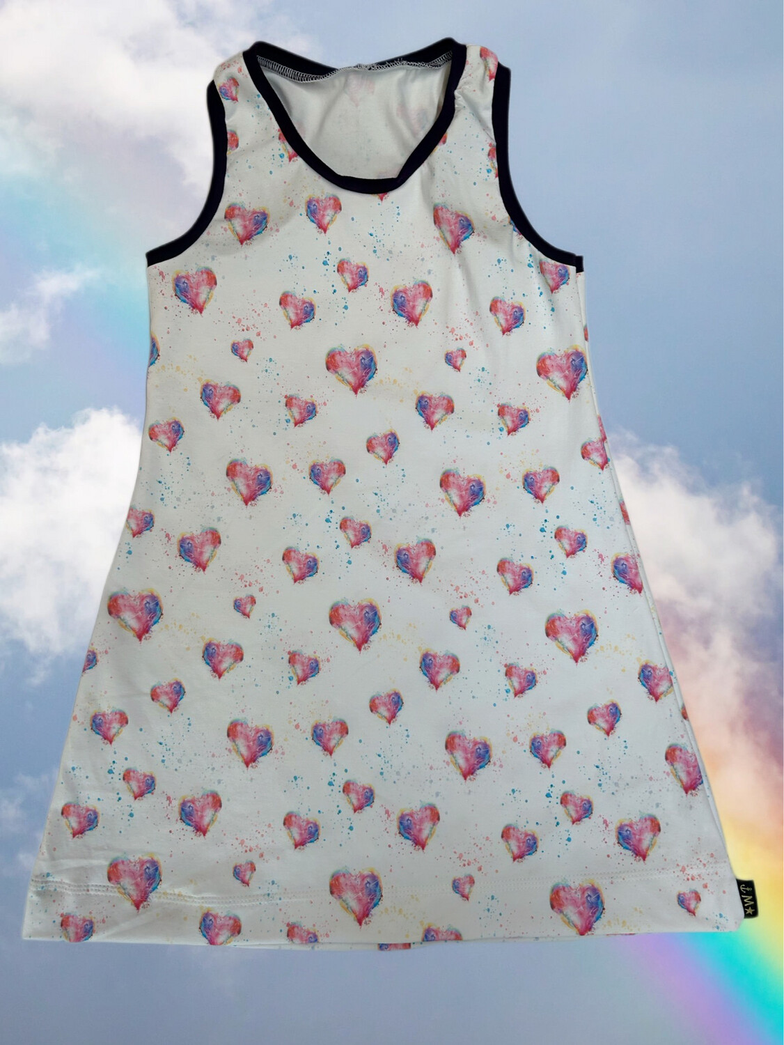 Racerback Kleid Mädchen give a little heart