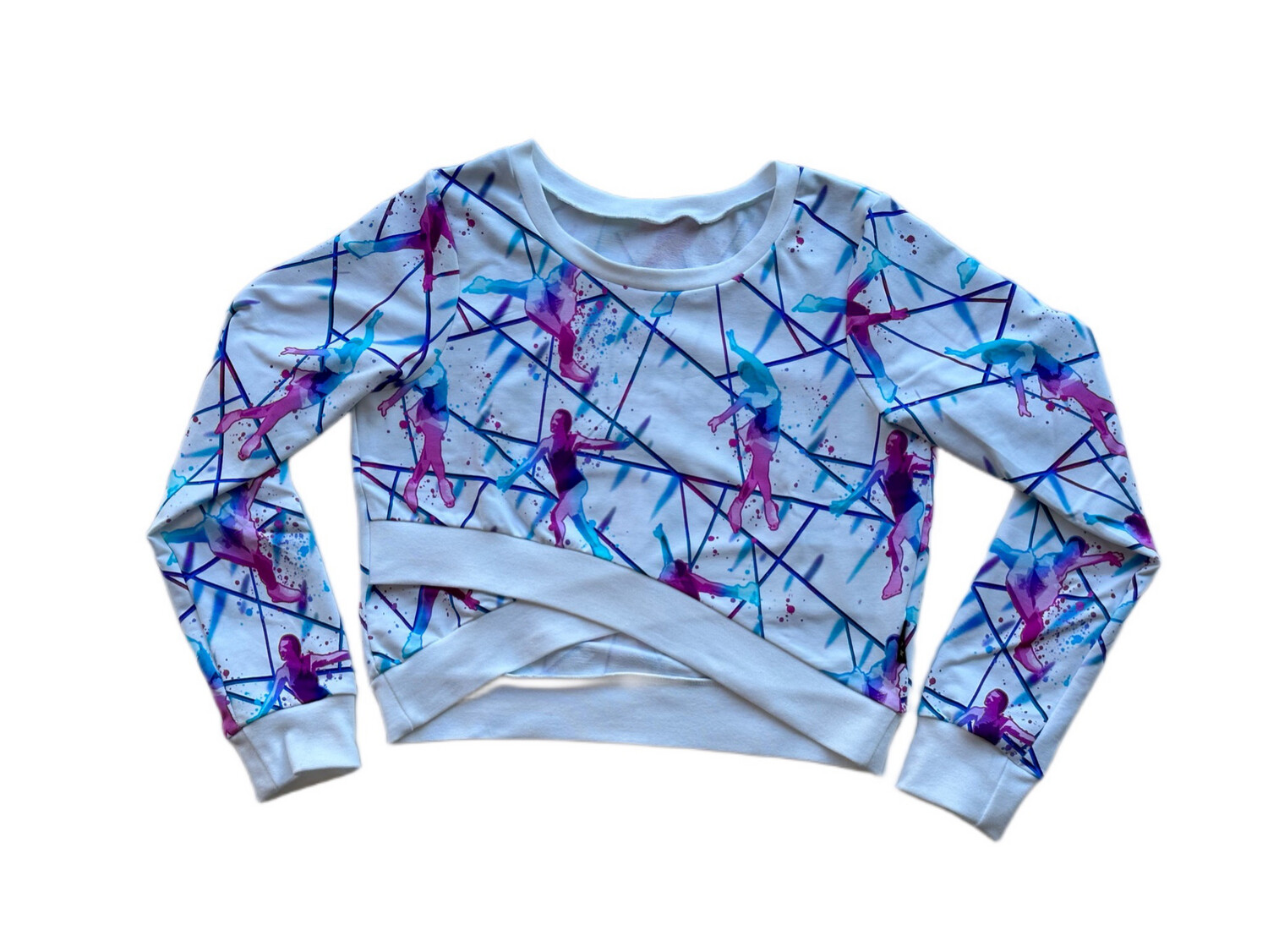 Cropped Pulli Eisläuferin weiß