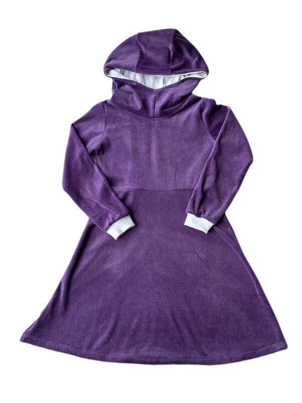 Kapuzenkleid lila nicki