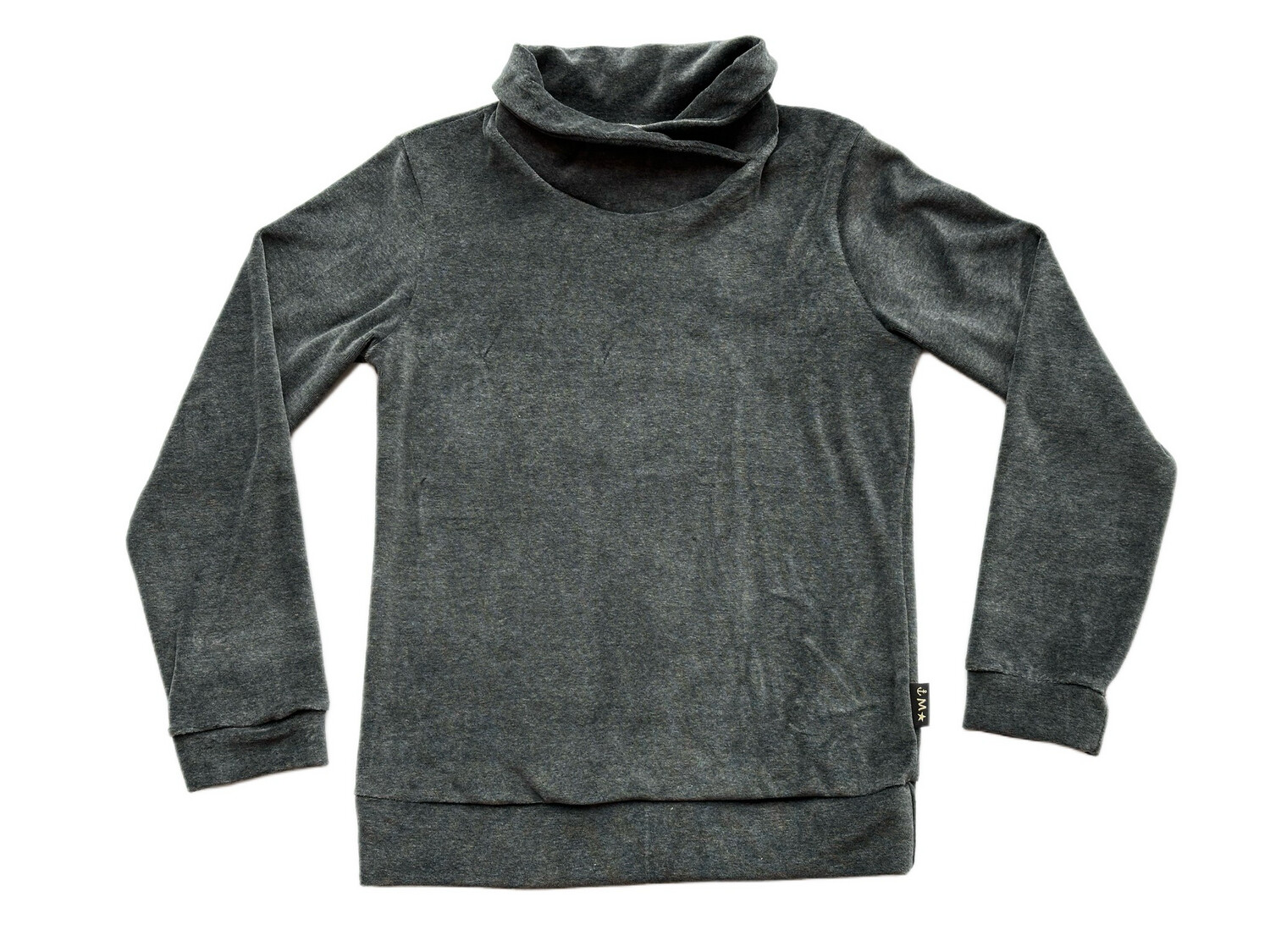 Sweatshirt mit Stehkragen anthrazit