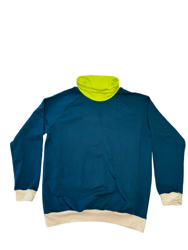 Hoodie mit Kragen petrol