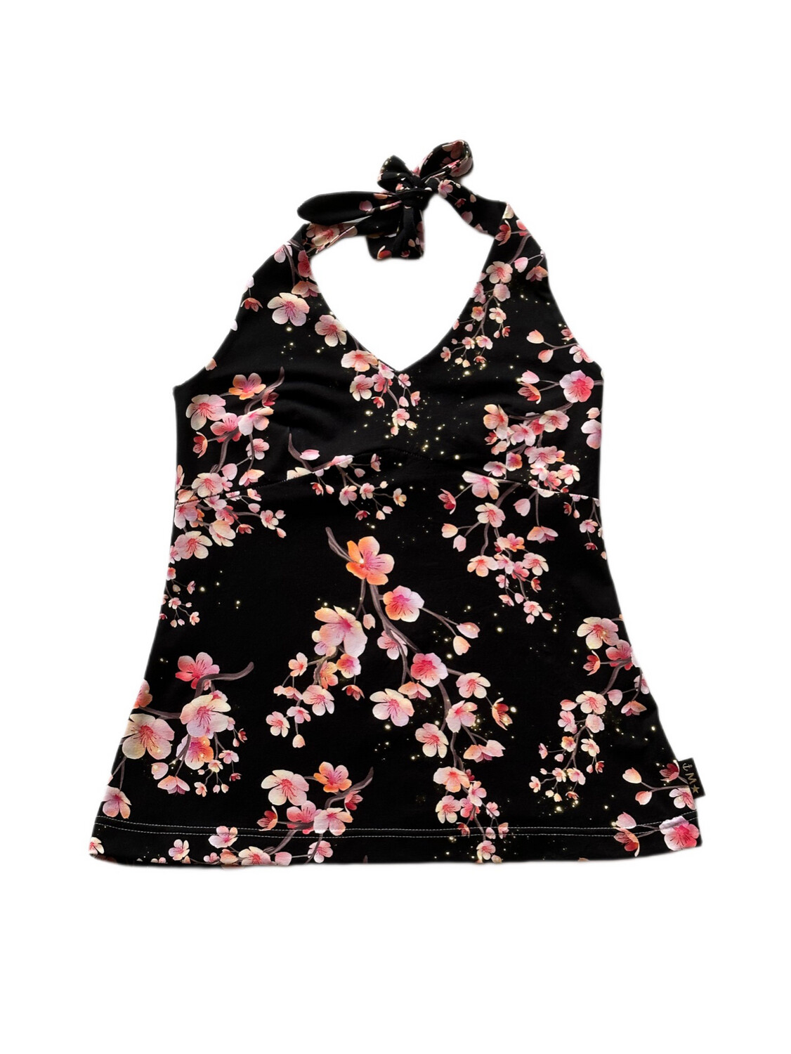 Neckholder-Top Kirschblüte