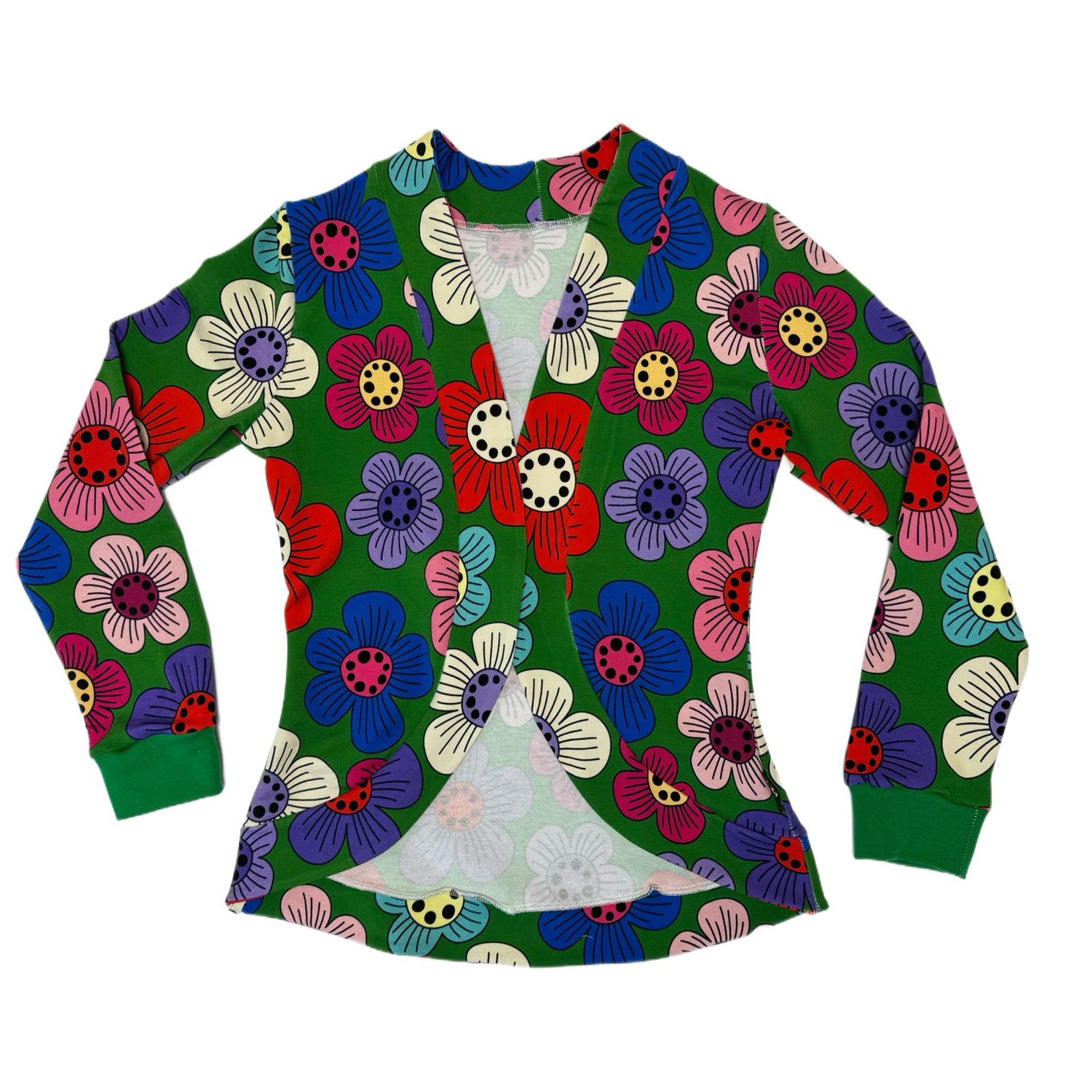 Cardigan grüne Blume