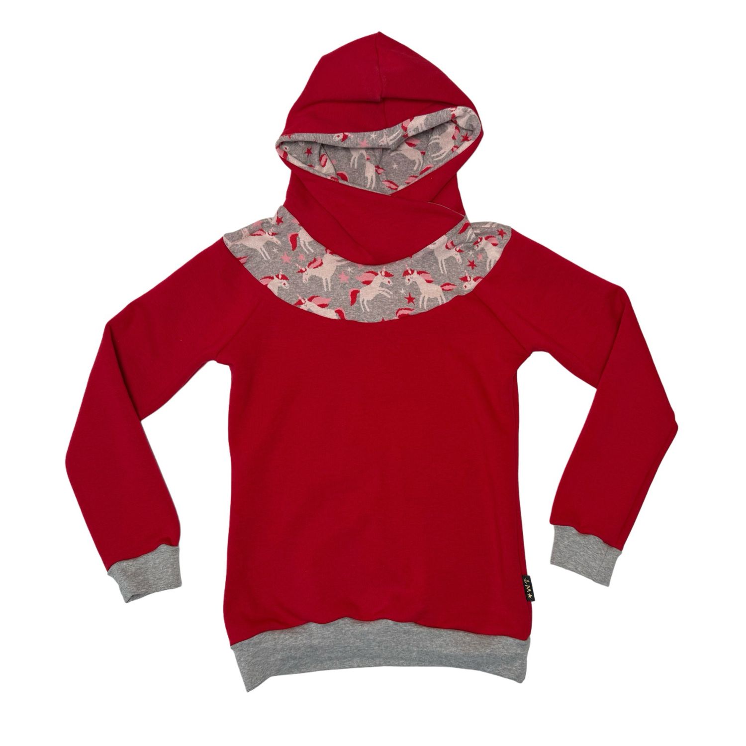 Sweatshirt rotes Einhorn