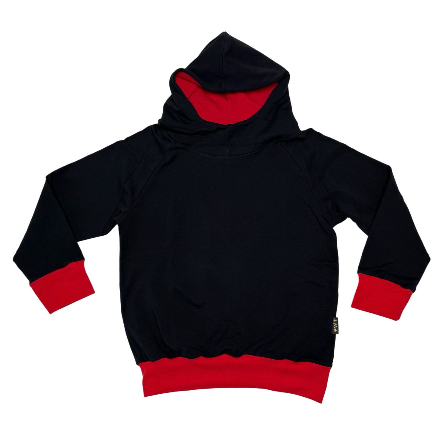 Hoodie red on black