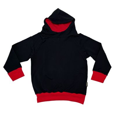 Hoodie red on black