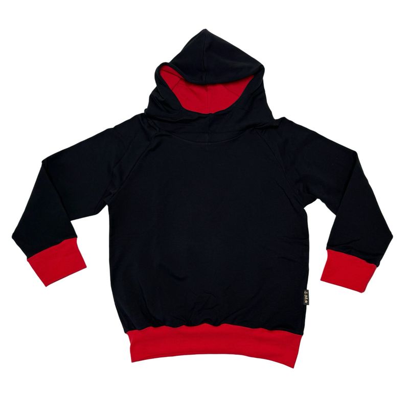 Hoodie red on black