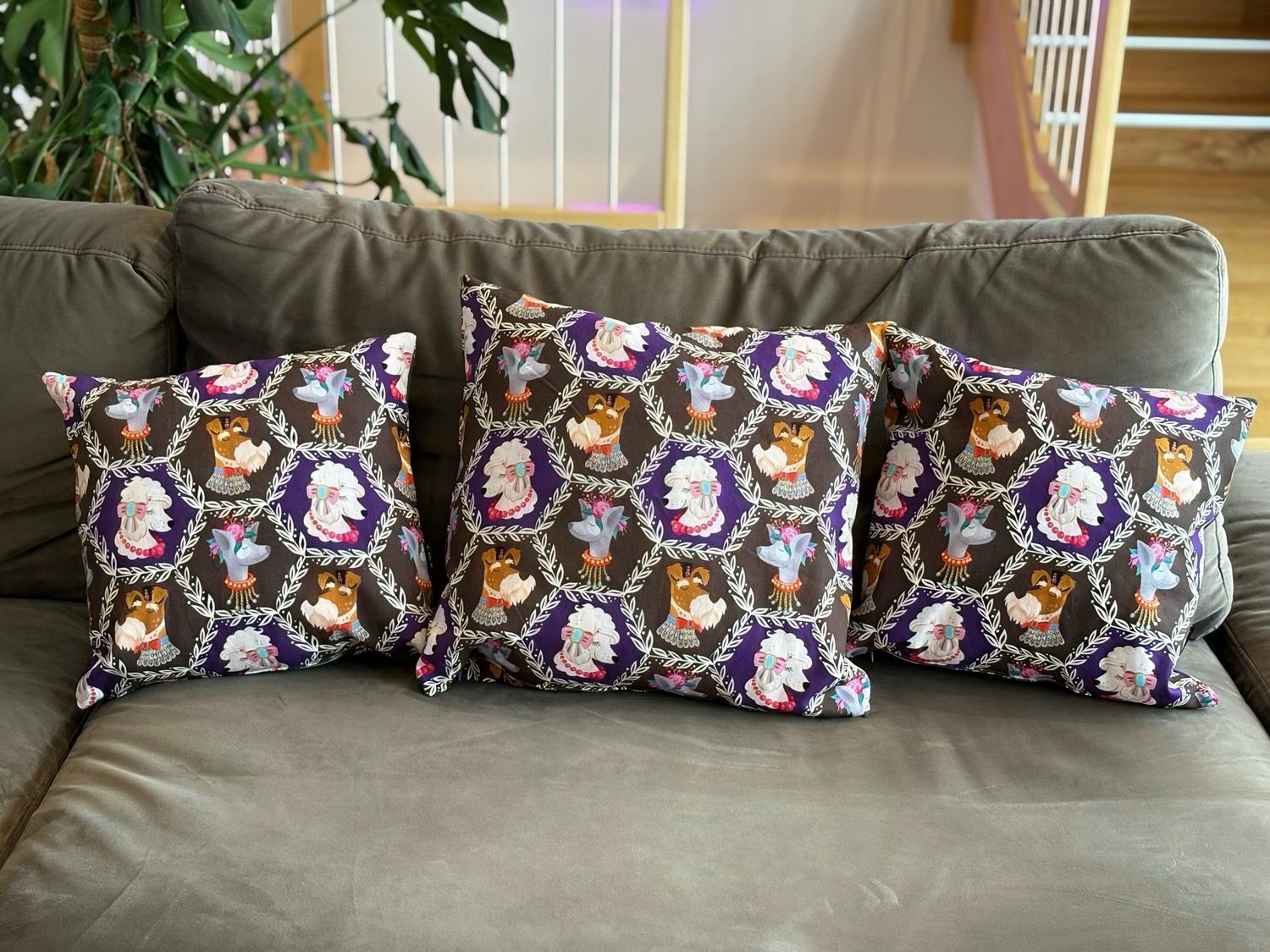 3er Set Kissen Wuff