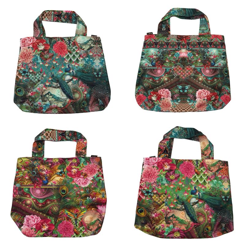 Wendetasche Flower Pfau