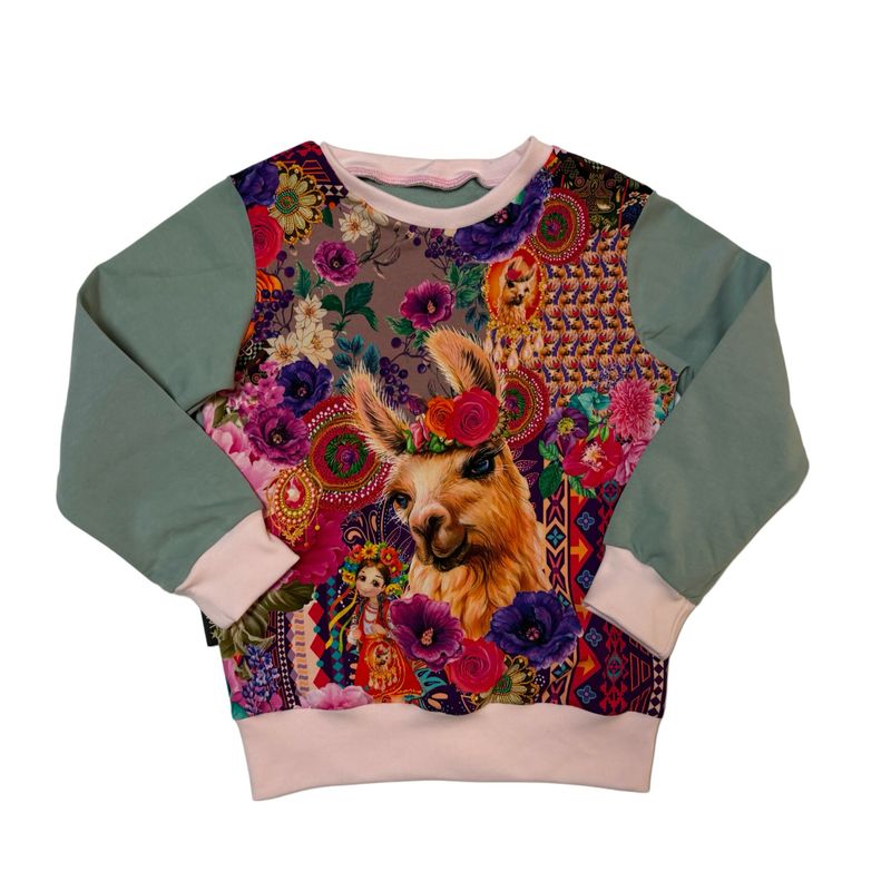 Sweatshirt Alpaka & Blumenzauber Sweatshirt Alpaka & Blumenzauber