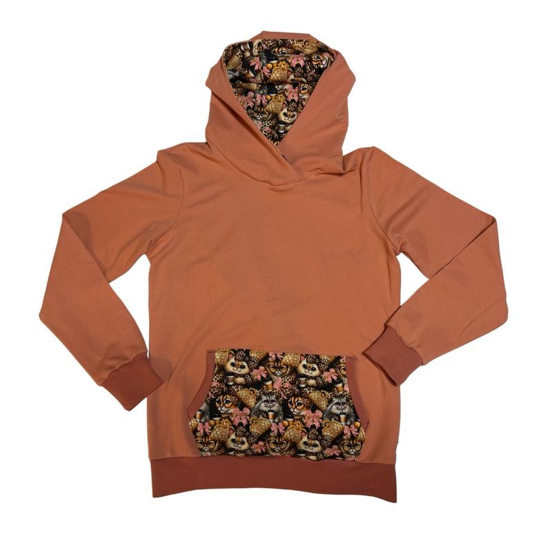 Hoodie wild cat coral