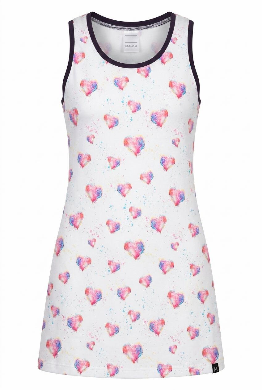 Racerback Kleid Mädchen give a little heart