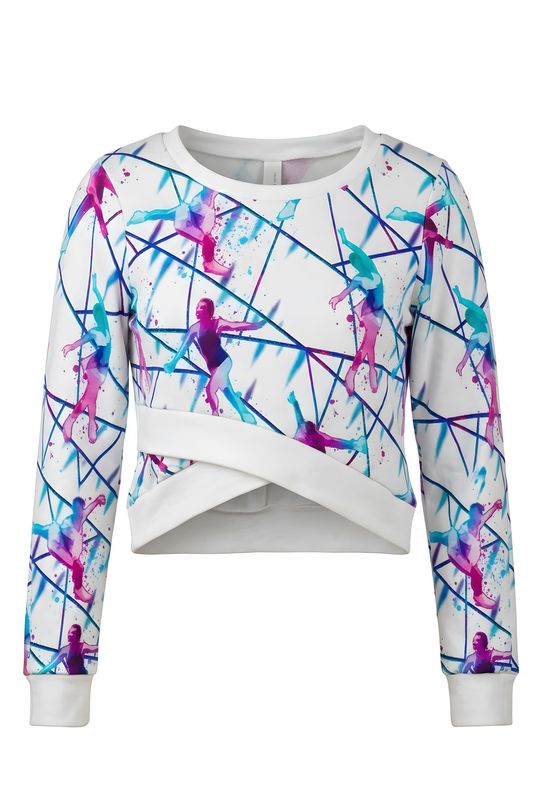 Cropped Pulli Eisläuferin weiß
