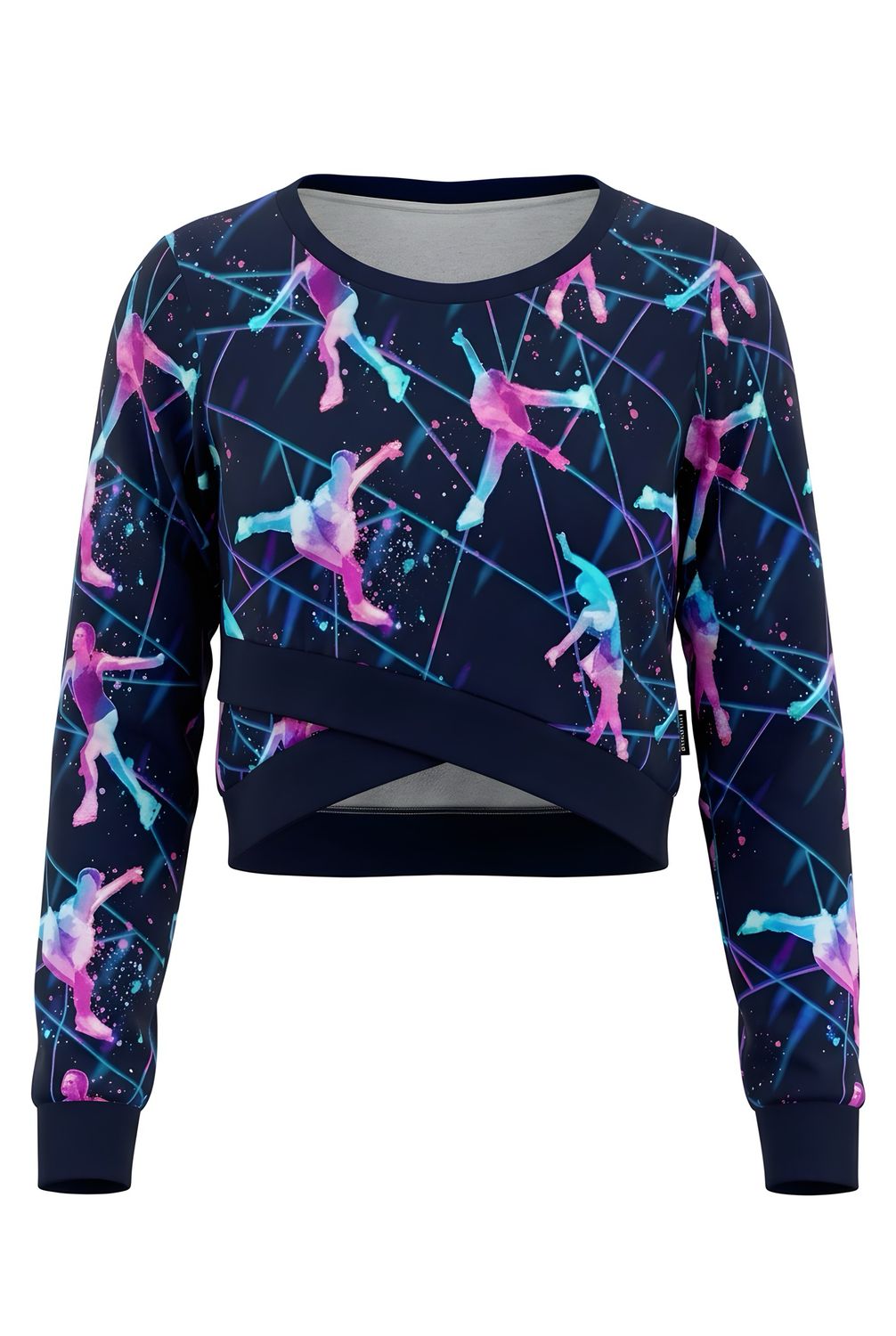 Cropped Pulli Eisläuferin blau