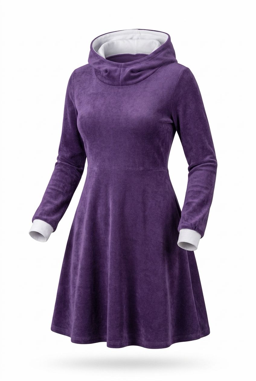 Kapuzenkleid lila nicki Kapuzenkleid lila nicki