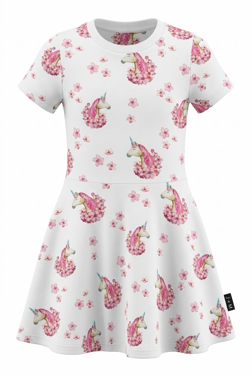 Kleid weißes Einhorn Kleid weißes Einhorn