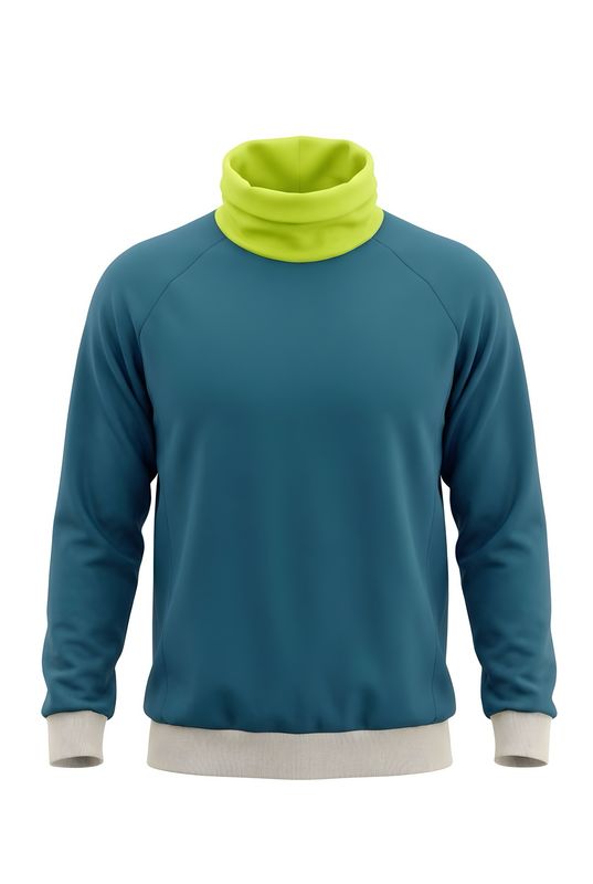 Hoodie mit Kragen petrol
