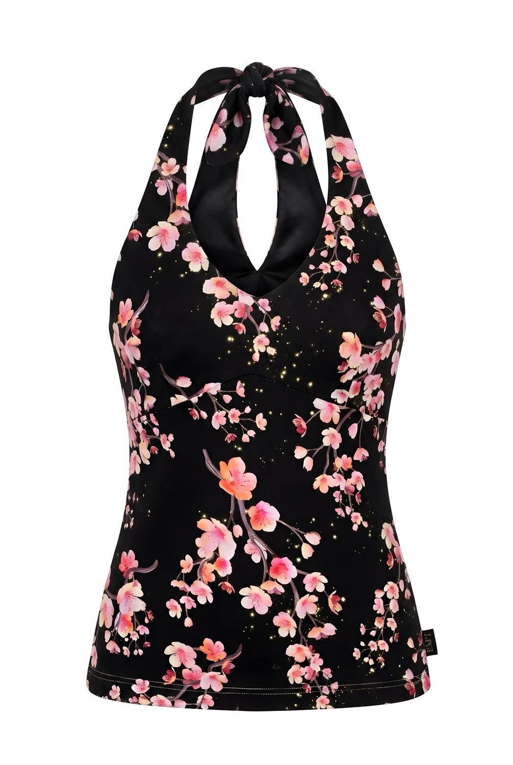 Neckholder-Top Kirschblüte