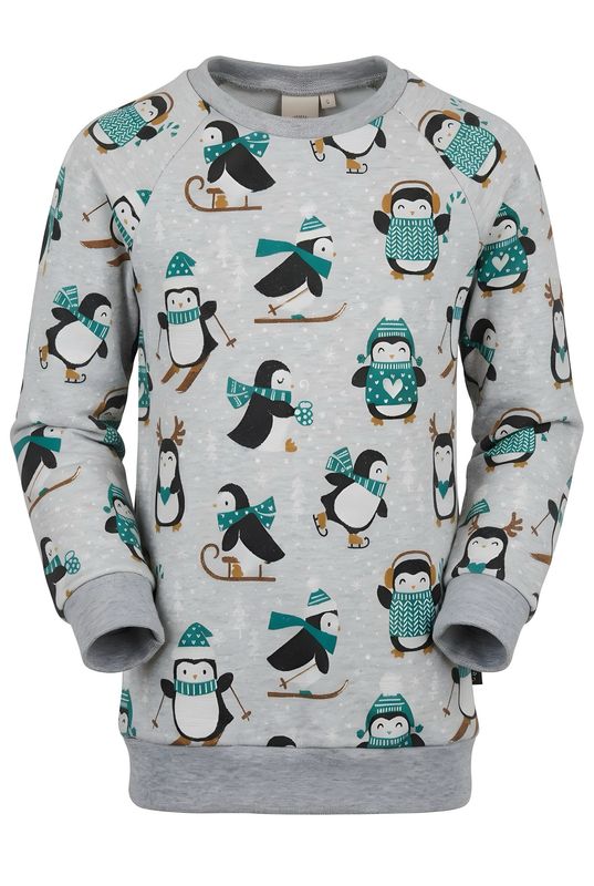 Raglanpulli Fleece mit Pinguinen Raglanpulli Fleece mit Pinguinen