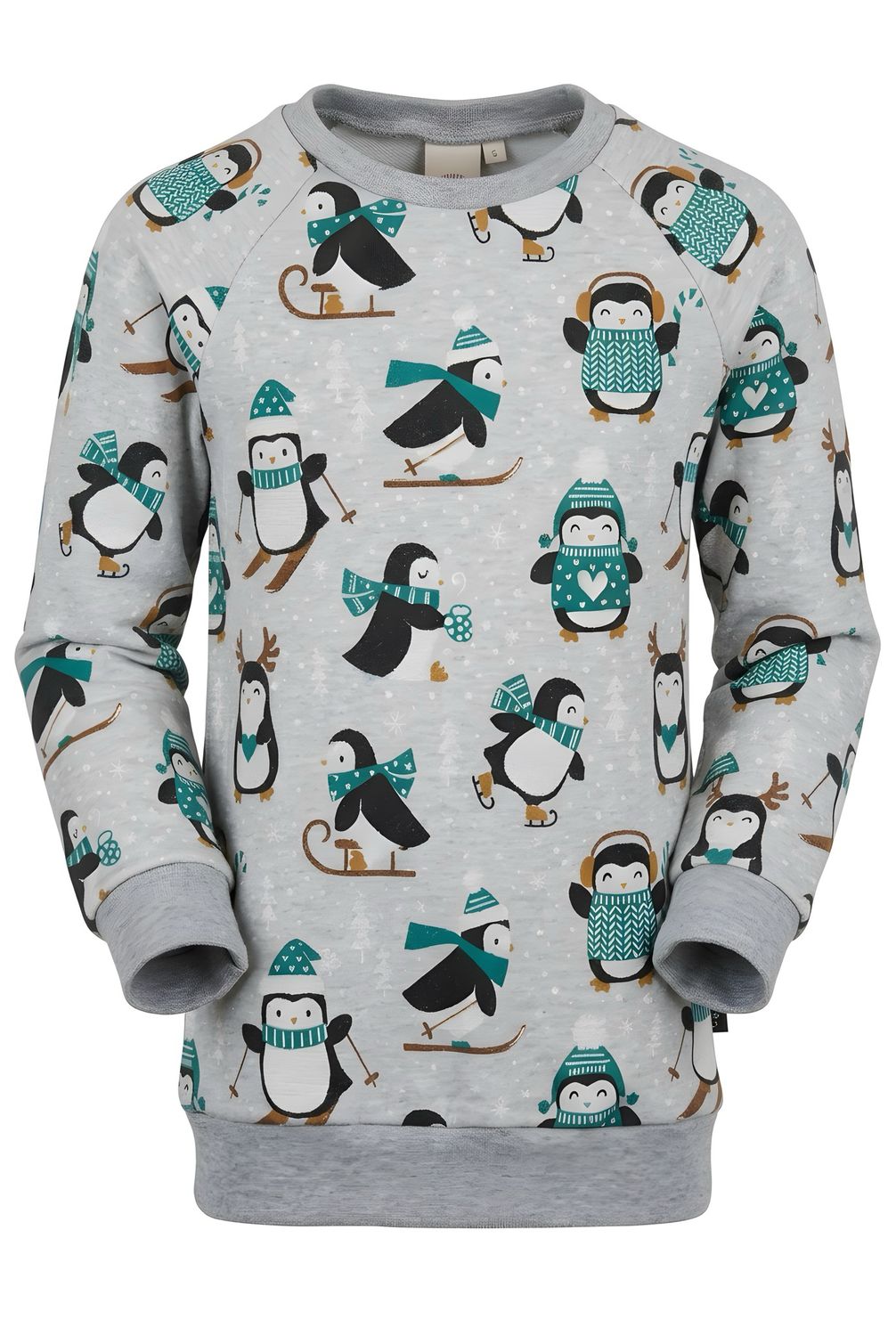 Raglanpulli Fleece mit Pinguinen Raglanpulli Fleece mit Pinguinen