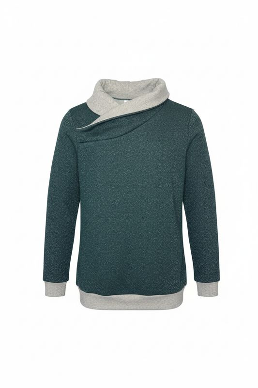 Brezelkragen glitzergrün