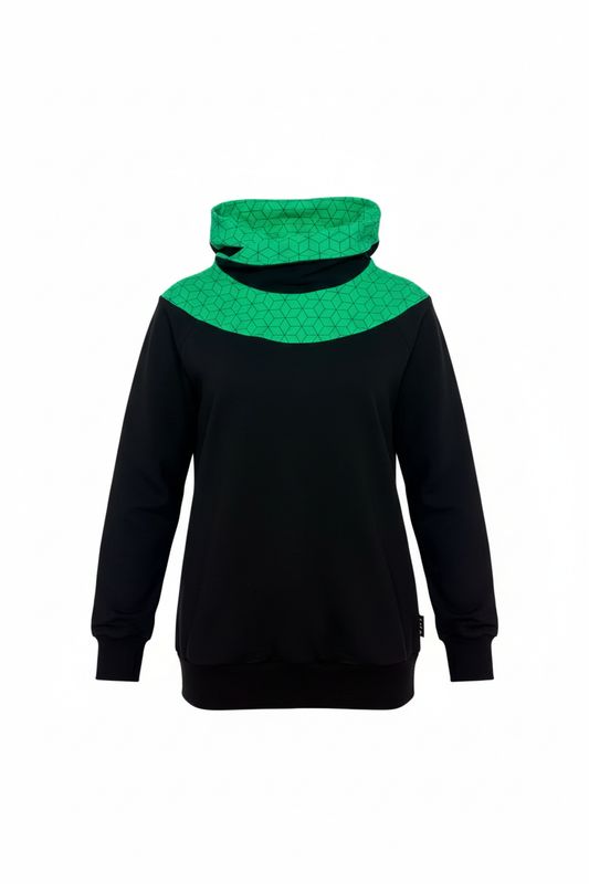 Sweatshirt schwarzes Grünrund