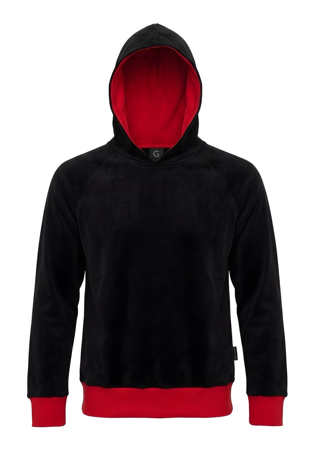 Hoodie red on black