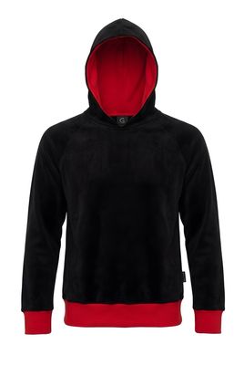 Hoodie red on black
