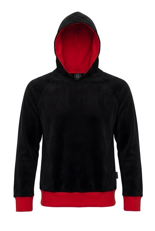 Hoodie red on black