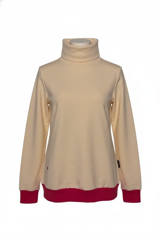 Rollkragen pinke Creme