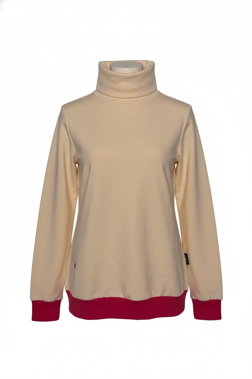 Rollkragen pinke Creme