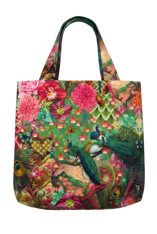 Wendetasche Flower Pfau