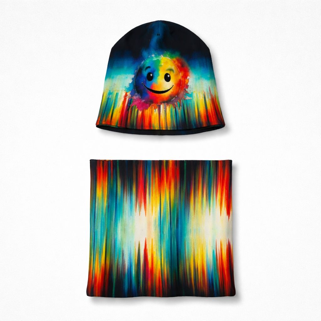 Wende Beanie und Loop Smiley Wende Beanie und Loop Smiley