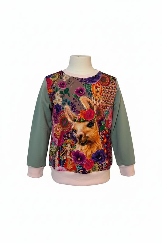 Sweatshirt Alpaka & Blumenzauber