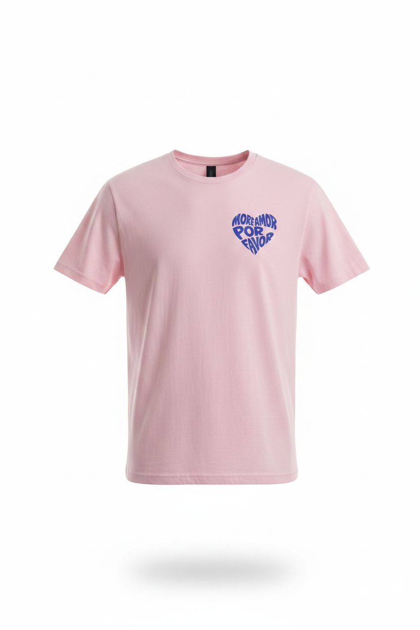 Tshirt MORE AMOR POR FAVOR light pink