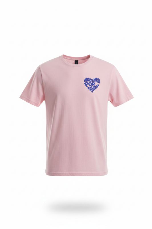 Tshirt MORE AMOR POR FAVOR light pink
