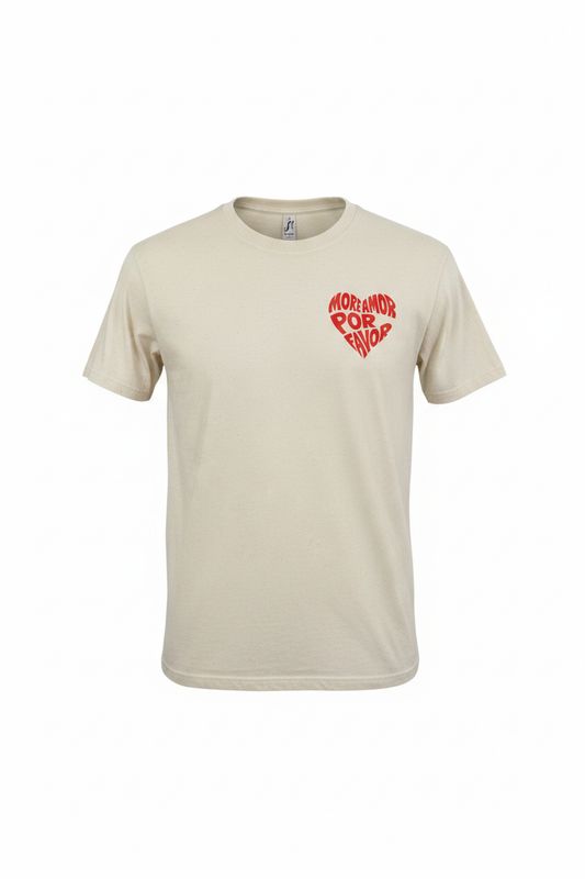 Tshirt MORE AMOR POR FAVOR natural
