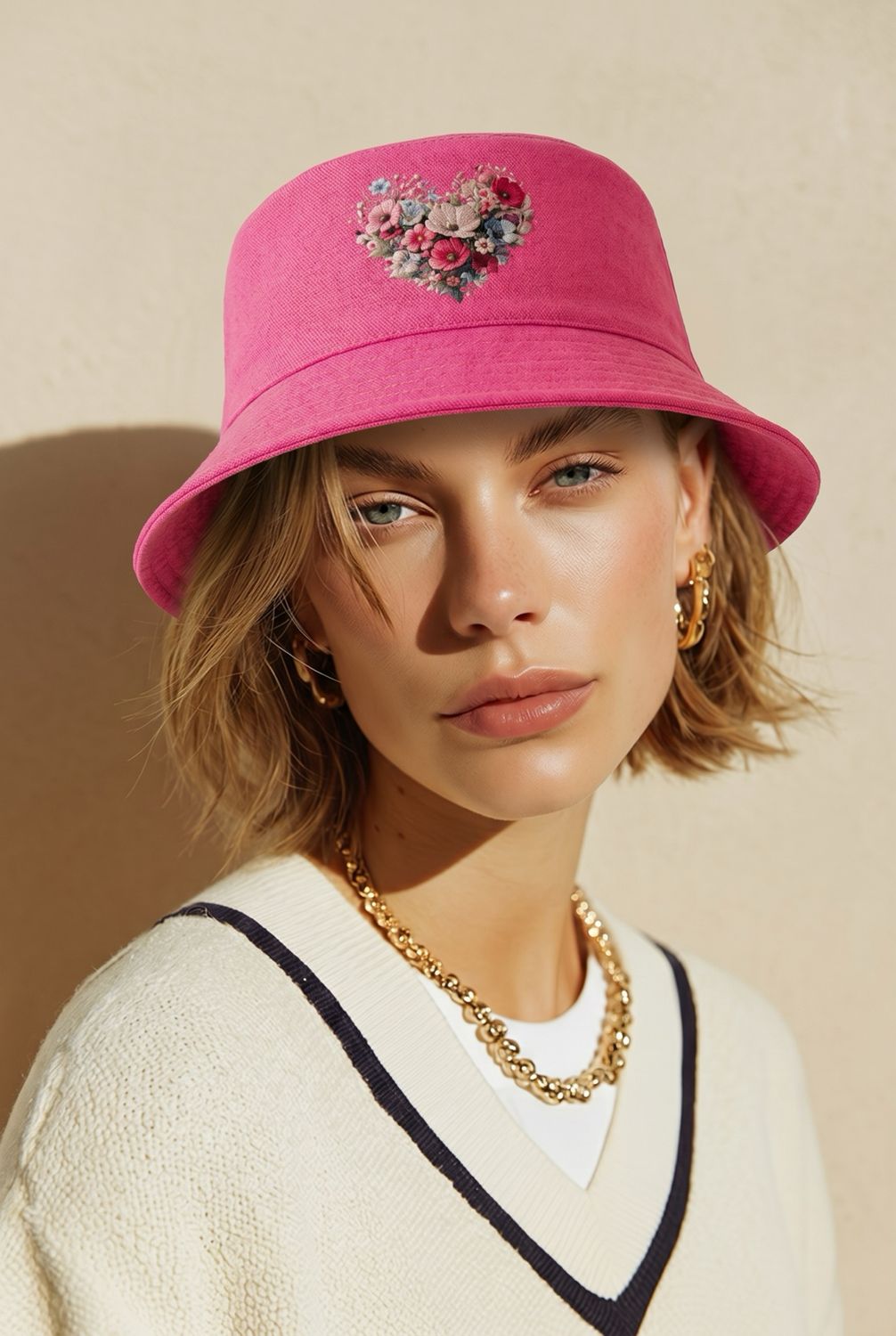 Bucket Hat Flower Heardt