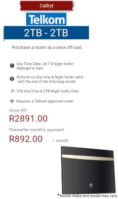 Telkom LTE 2TB+ 2TB package with router