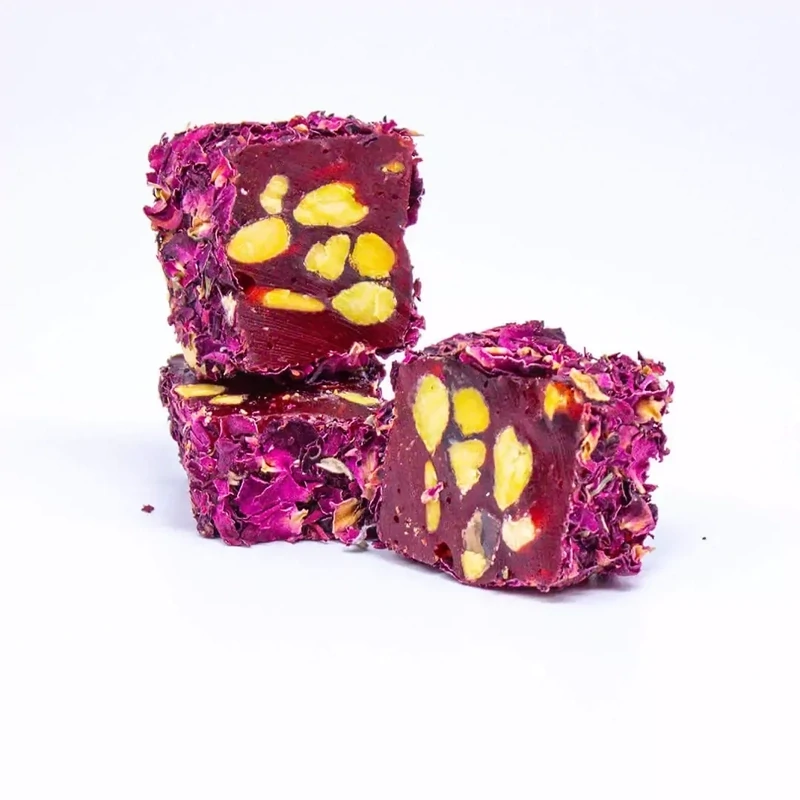 Loukoum roulé Noisette/Pétale de rose - 500 gr
